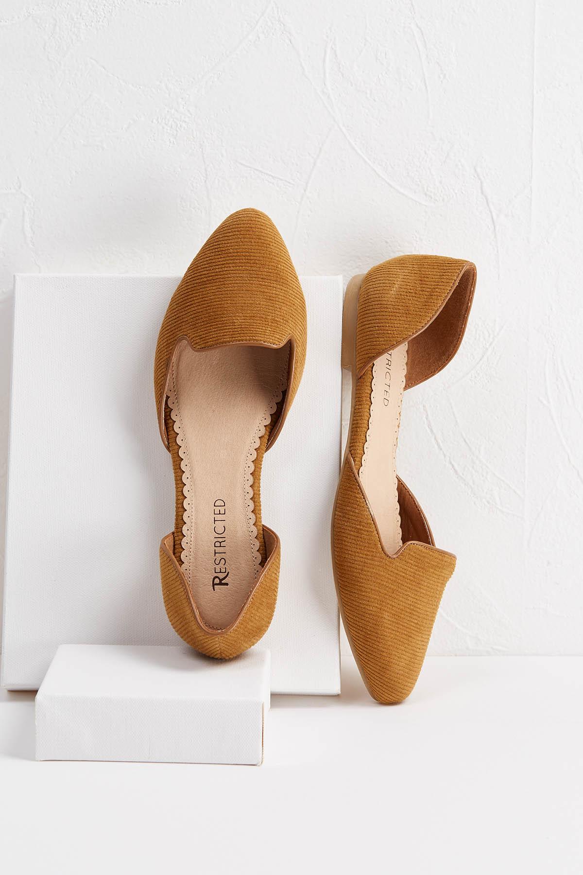 Corduroy Textured Flats
