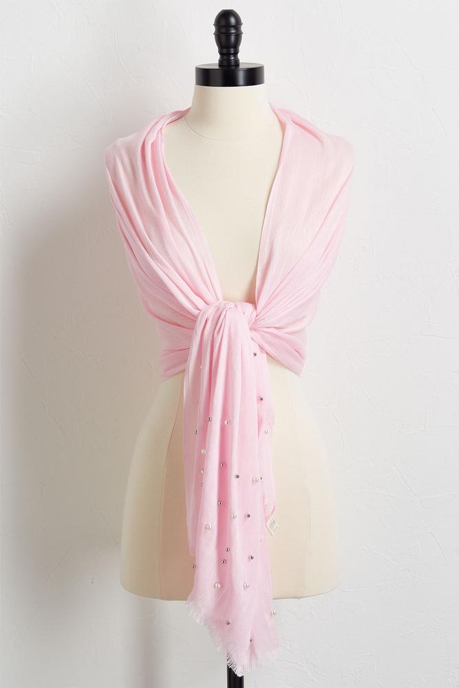 Pearl Embellished Scarf