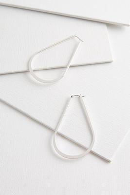 metal tear shaped hoop earrings
