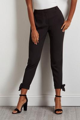bow hem ankle pants