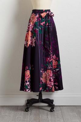 purple floral maxi skirt