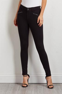 ponte zip pocket pants
