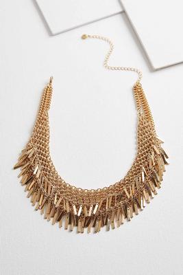 shaky chain bib necklace