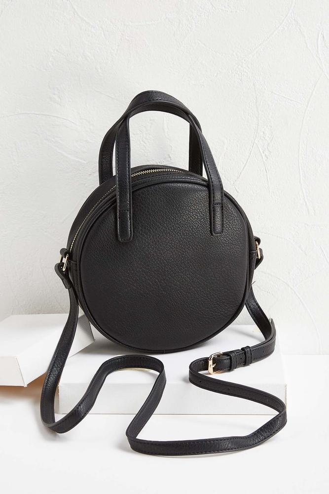 Versona faux leather round crossbody bag