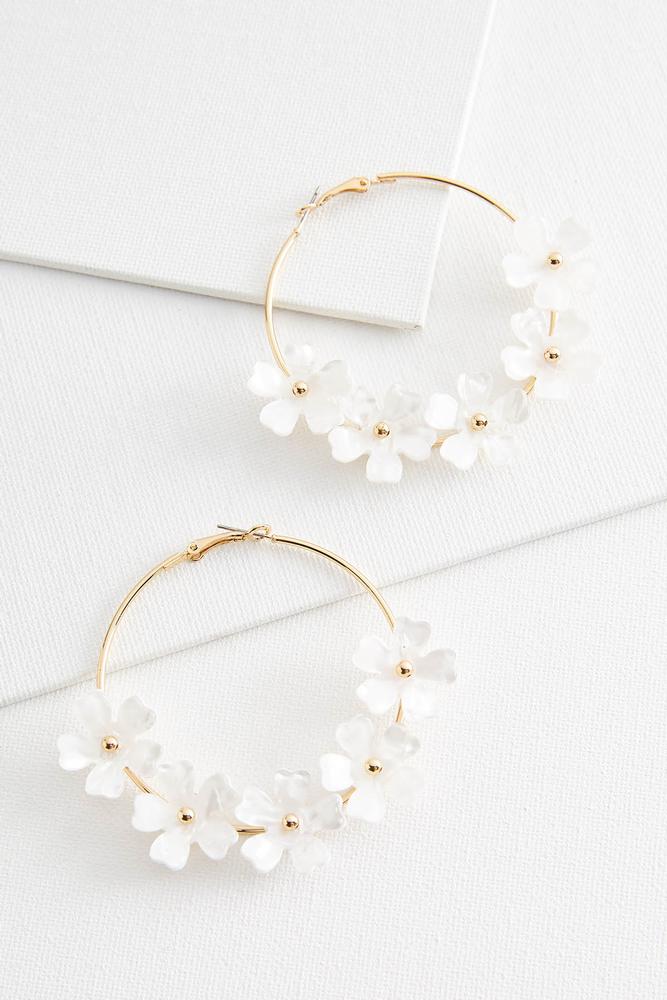 Versona lucite flower hoop earrings