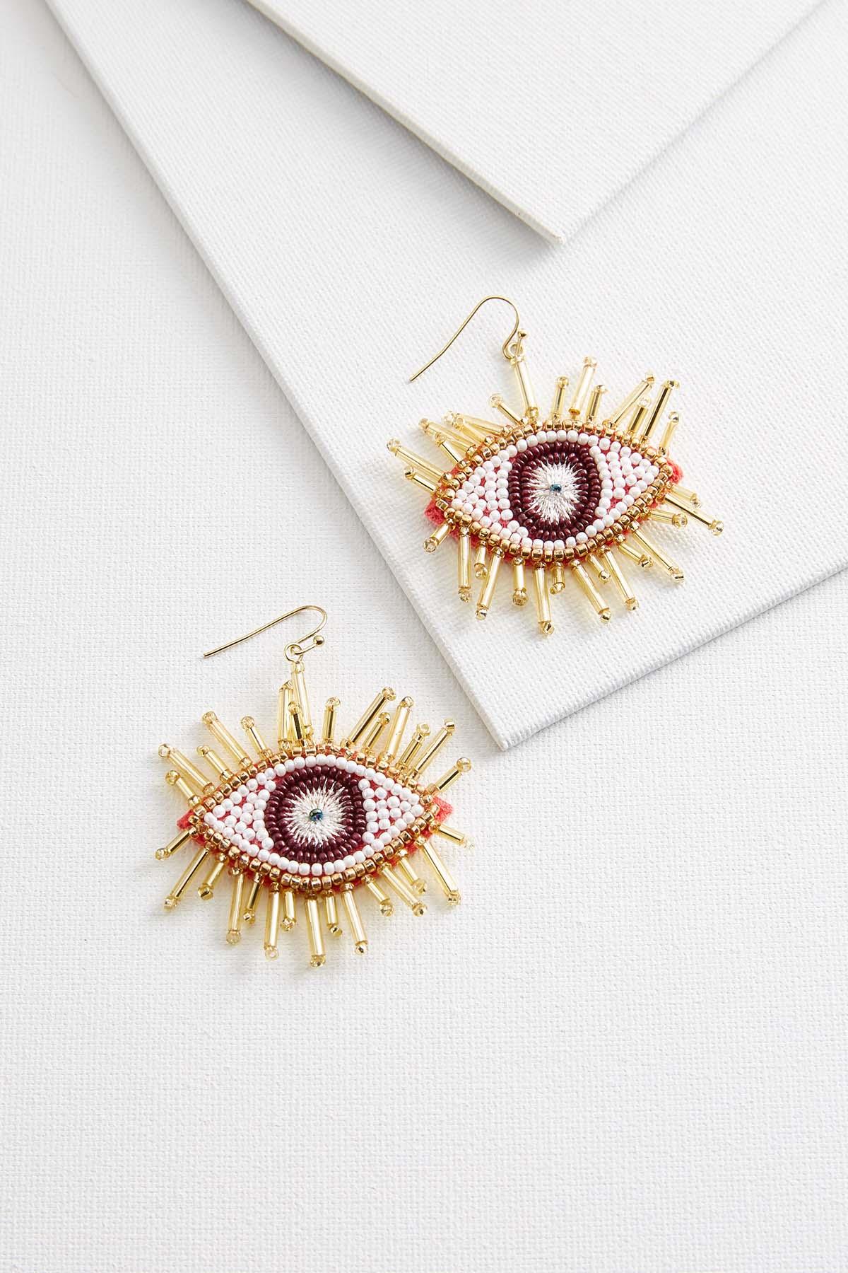 Versona beaded eye earrings