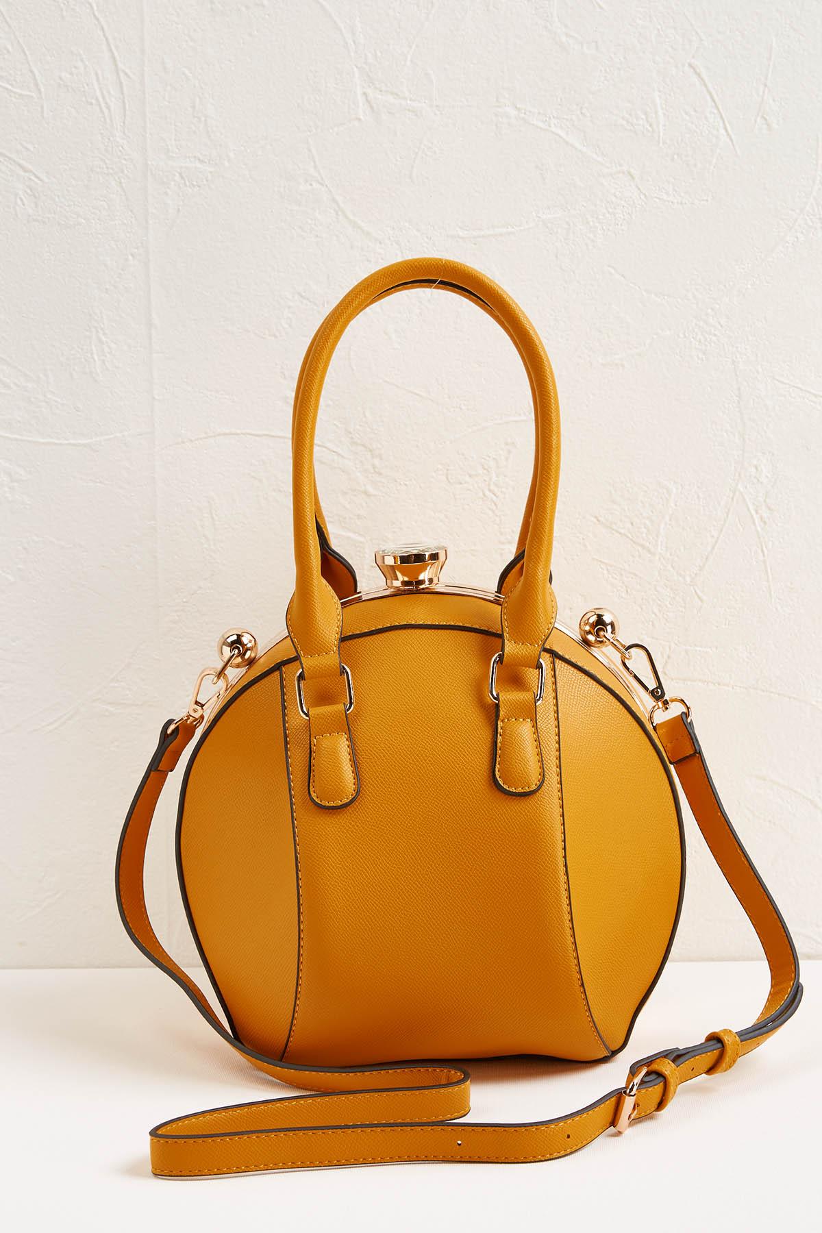 Ball Shaped Yellow Handbag