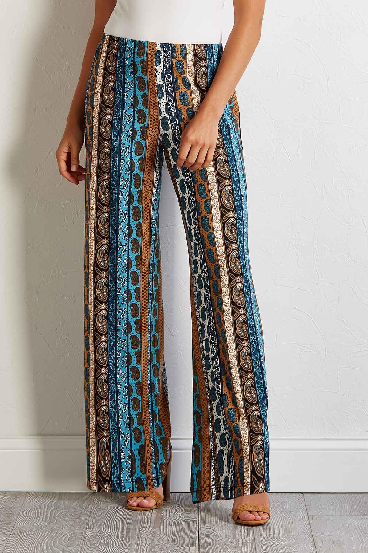 side stripe palazzo pants
