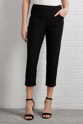 textured crop pants
