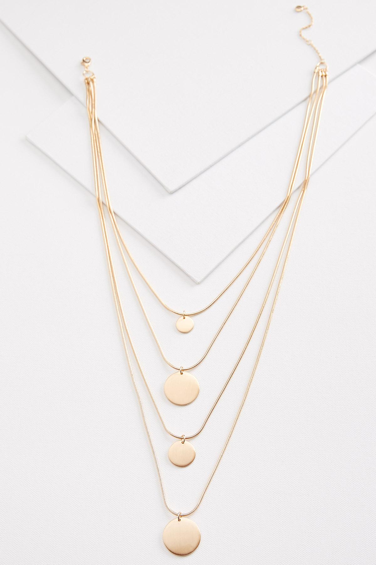 layered disc necklace