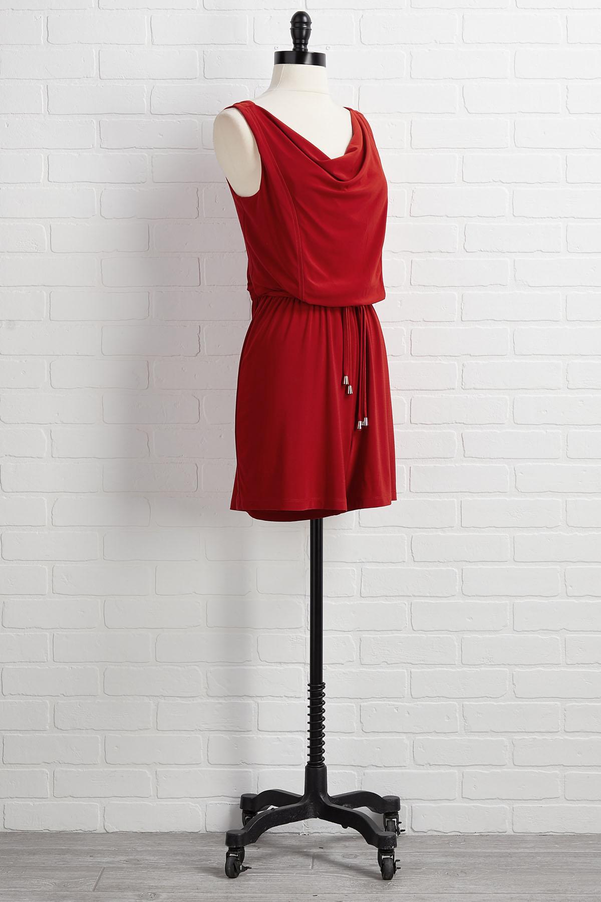 red romper dress