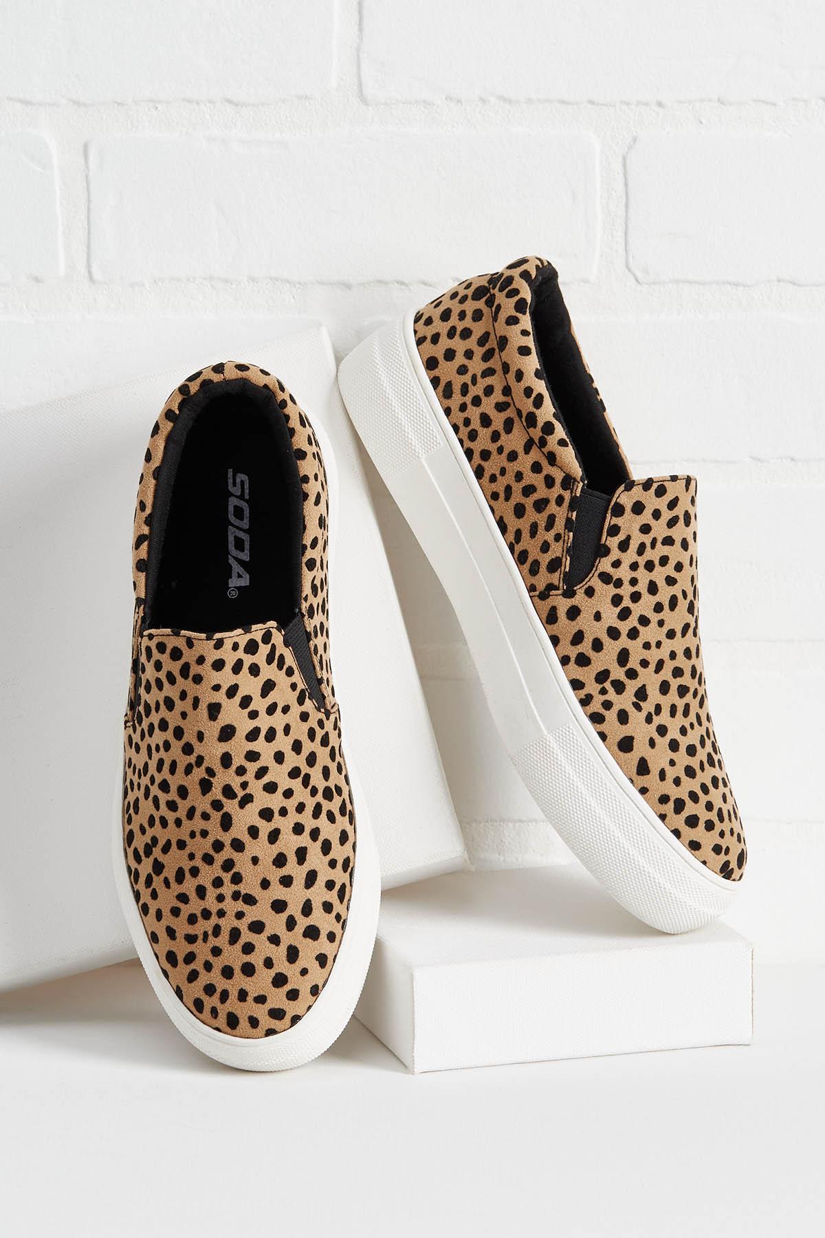 leopard slip on sneakers