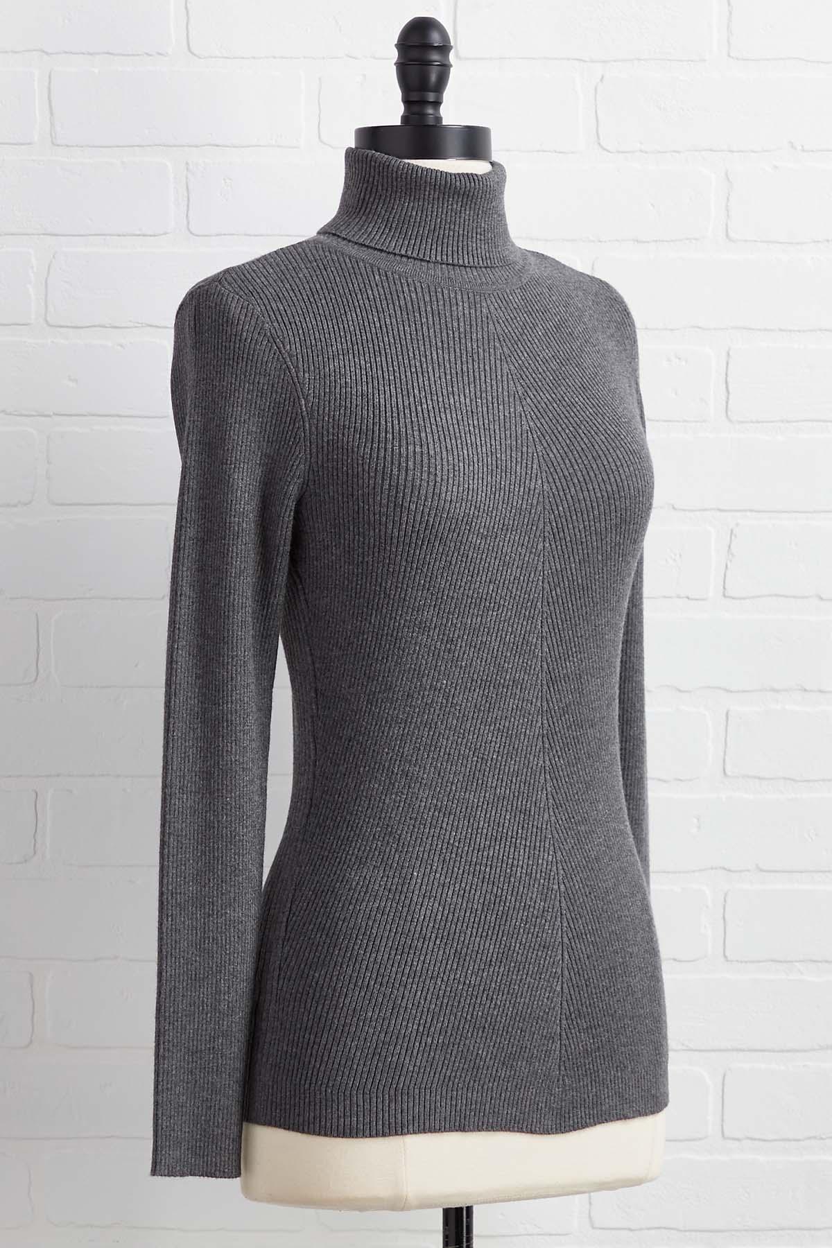 black ribbed turtleneck sweater