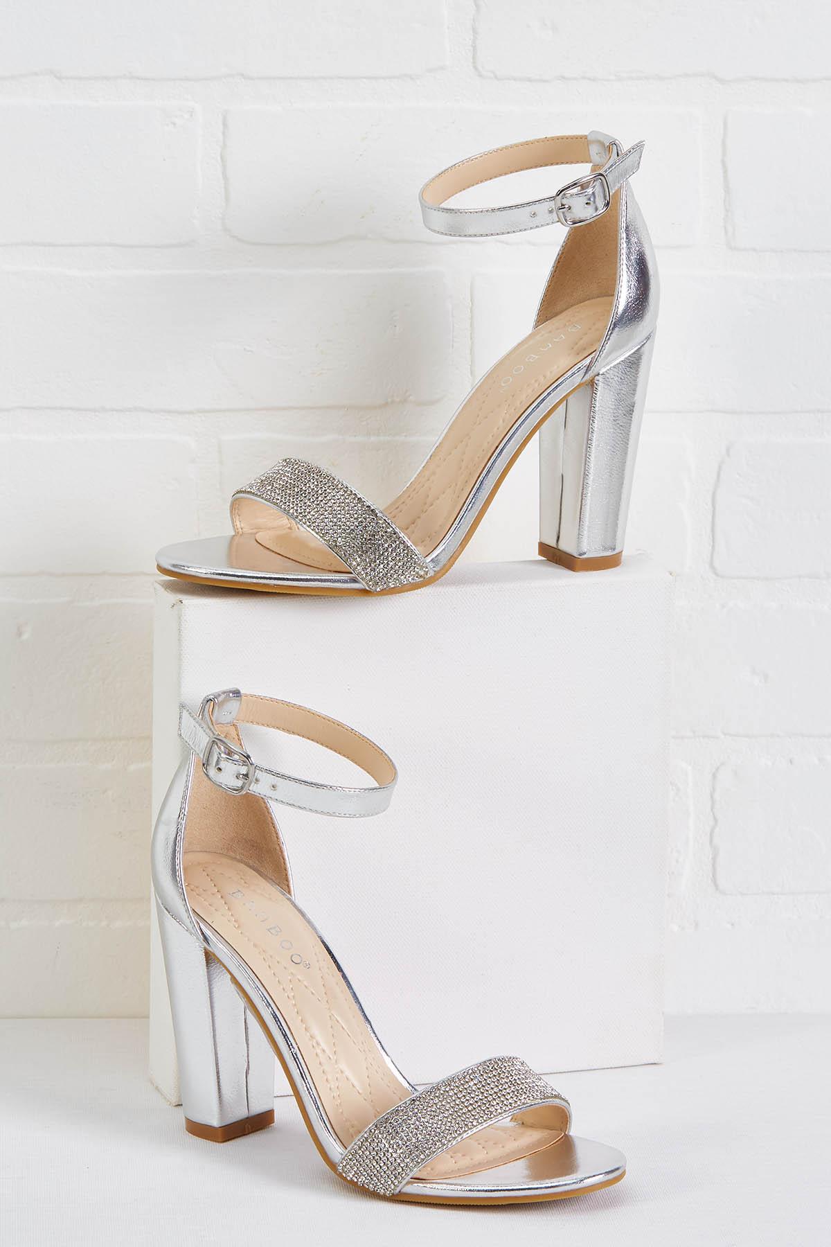 light silver heels