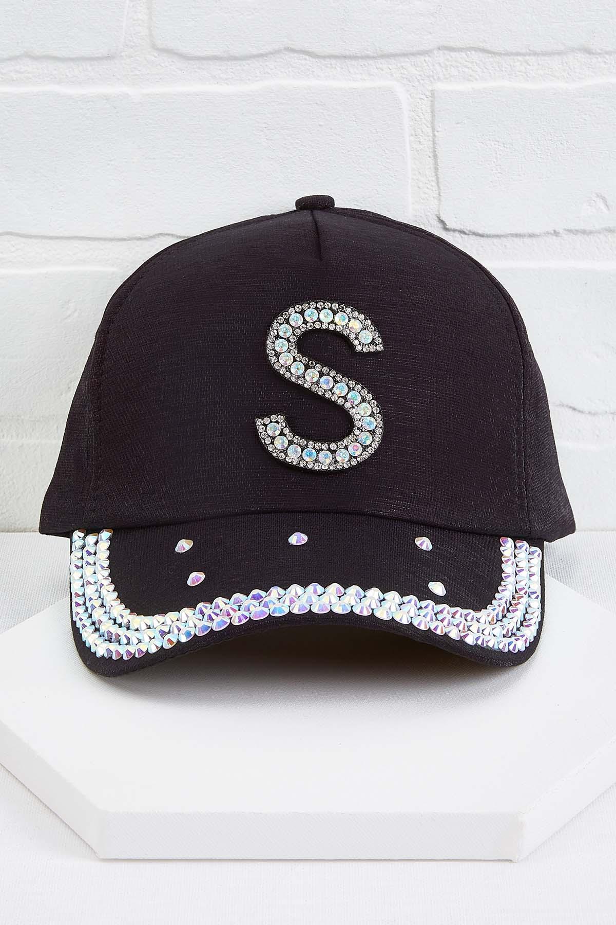 Versona s initial bling baseball cap