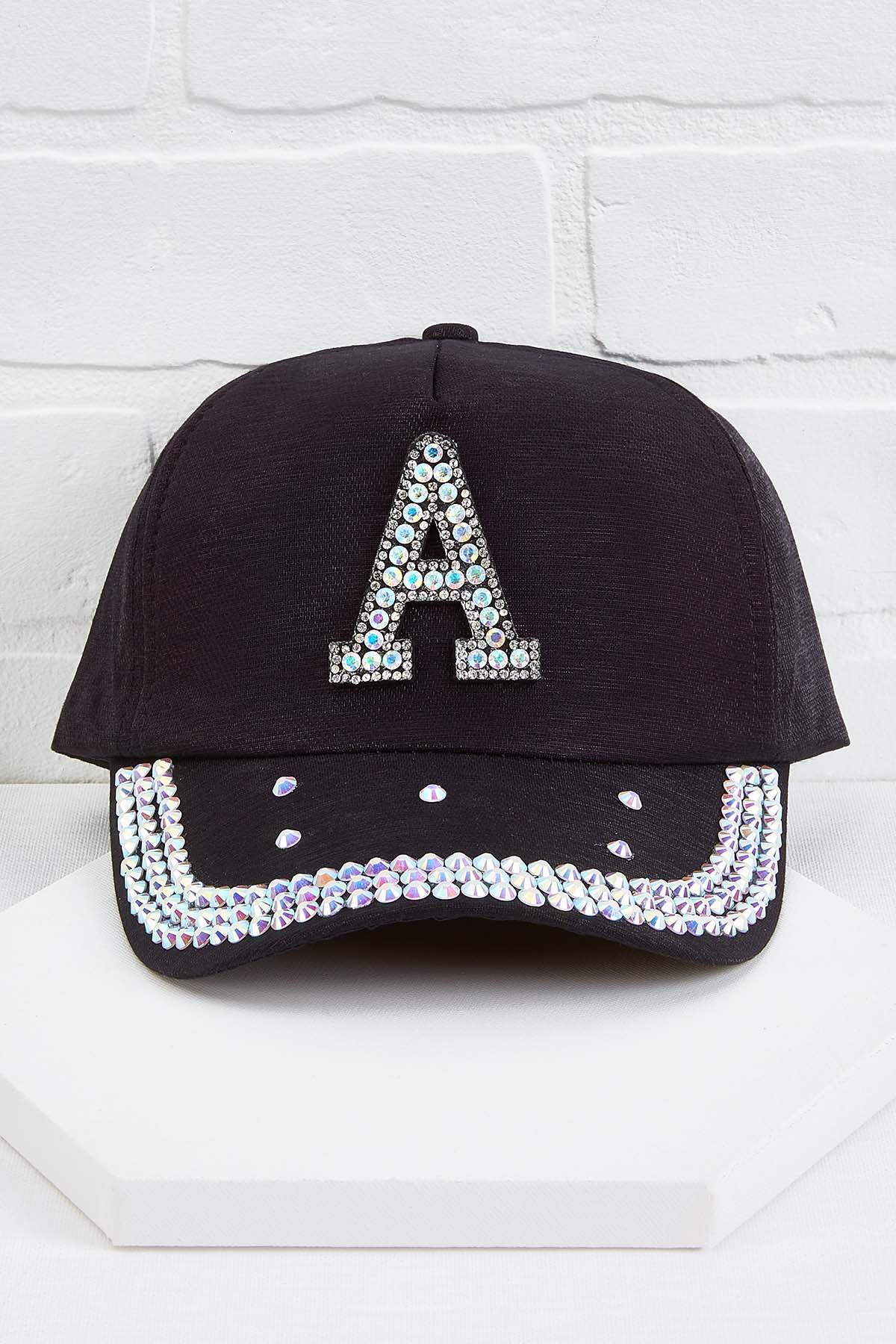 Versona a initial bling baseball cap