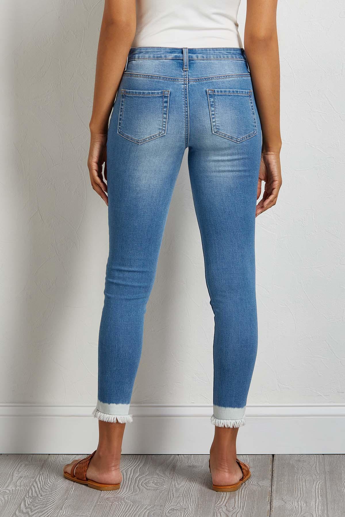 Versona | frayed hem ankle jeans