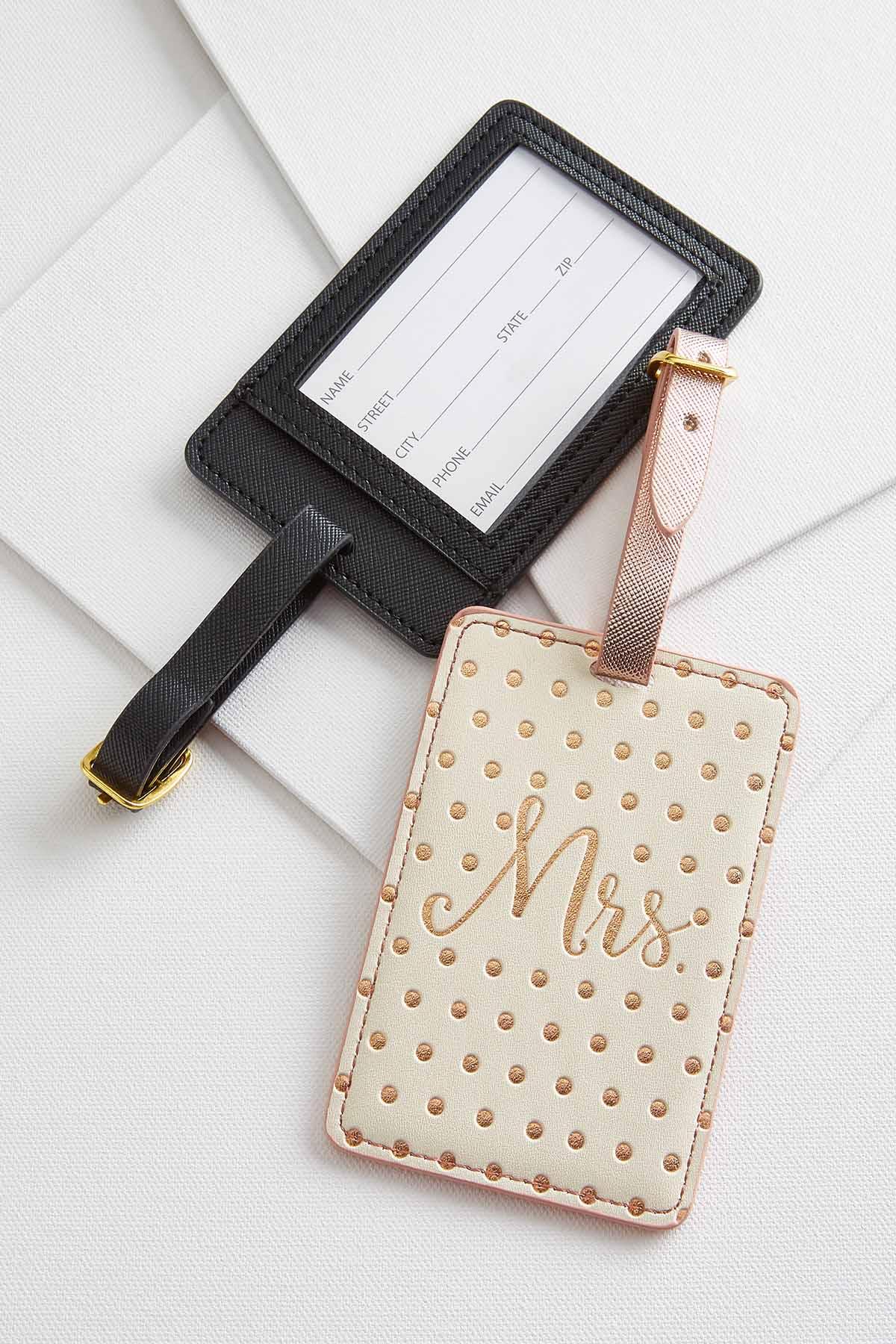 Versona mr. and mrs. luggage tags