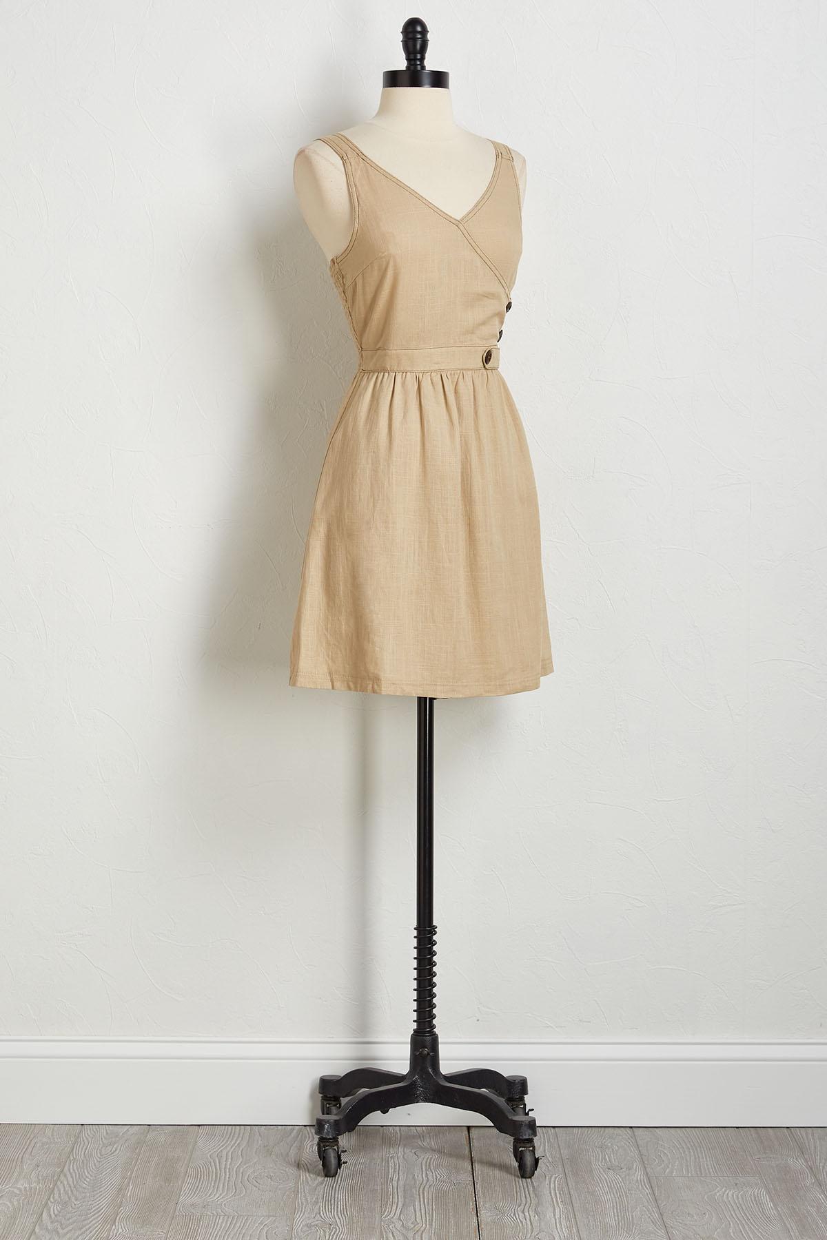 Versona linen fit and flare dress