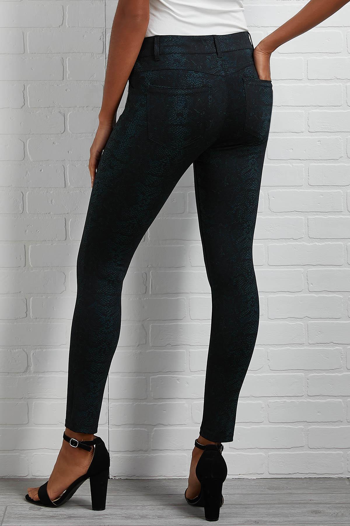 green snake pants