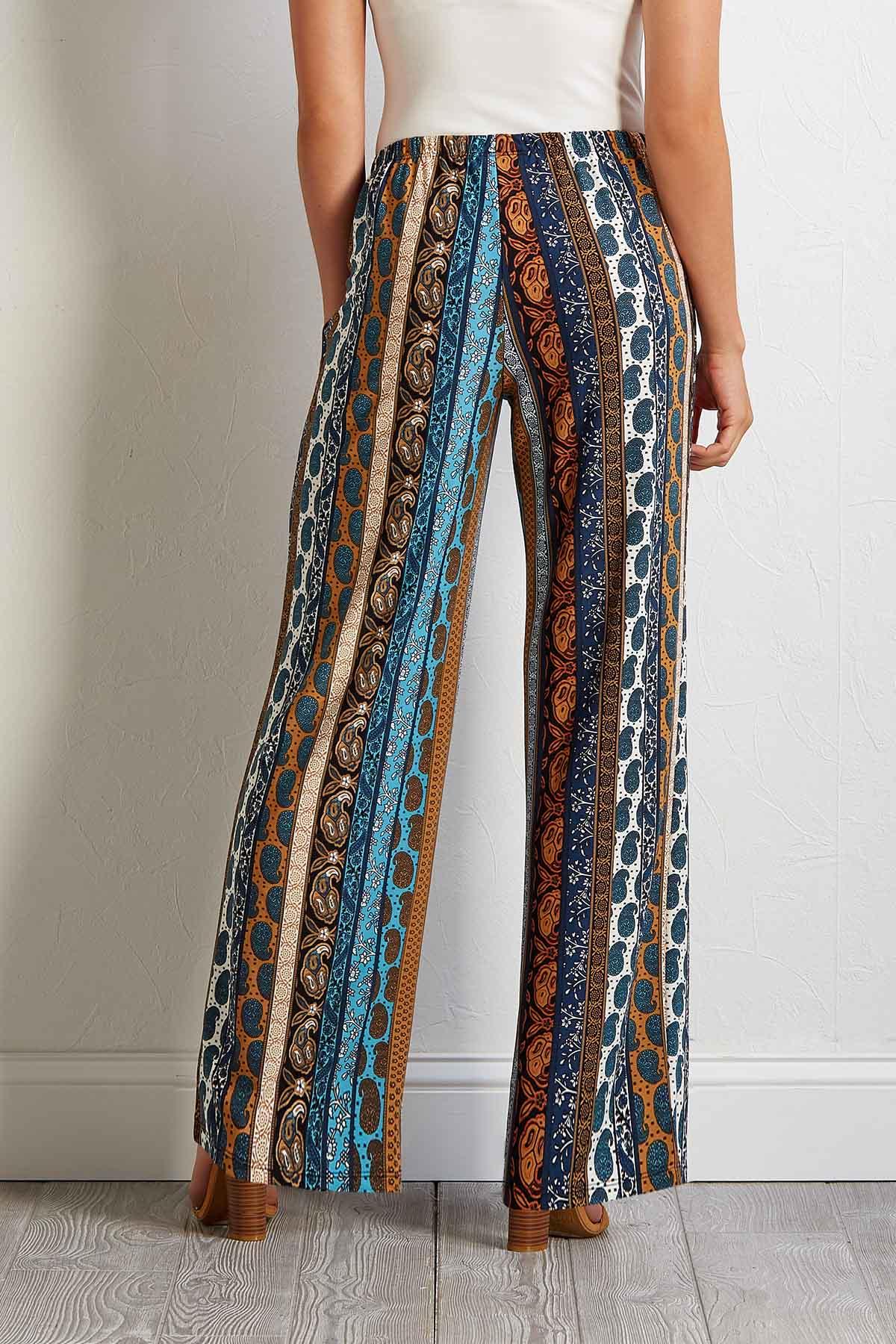 Versona | paisley stripe palazzo pants