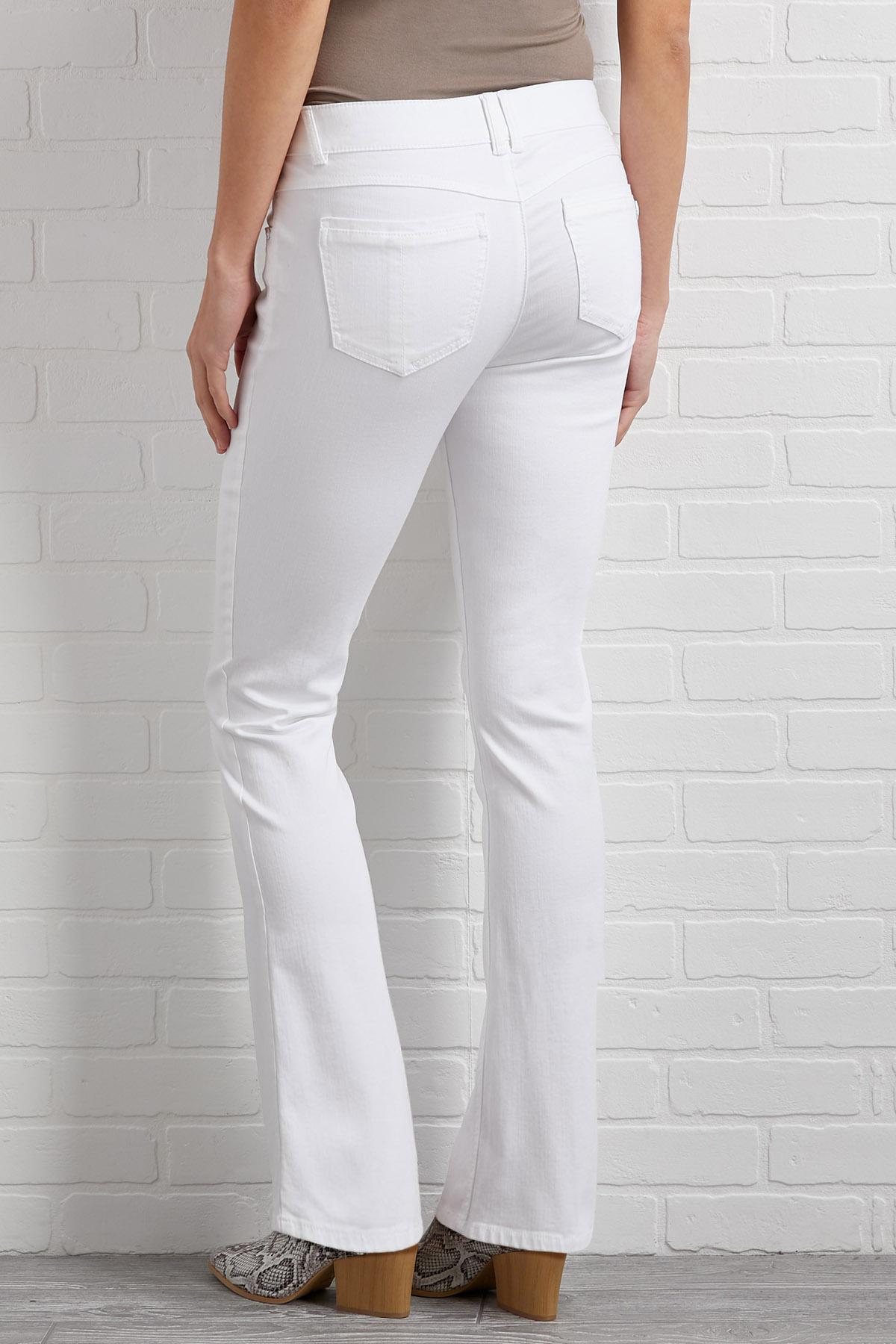 mens bootcut jeans with white stitching