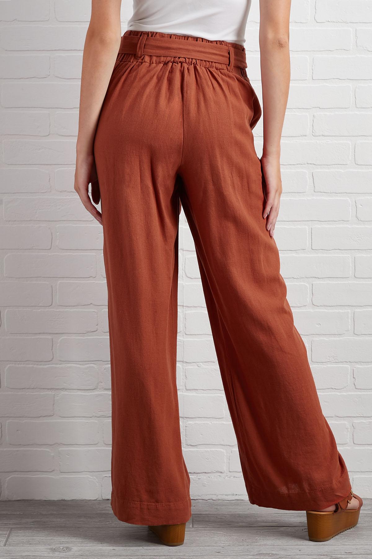 rust red pants