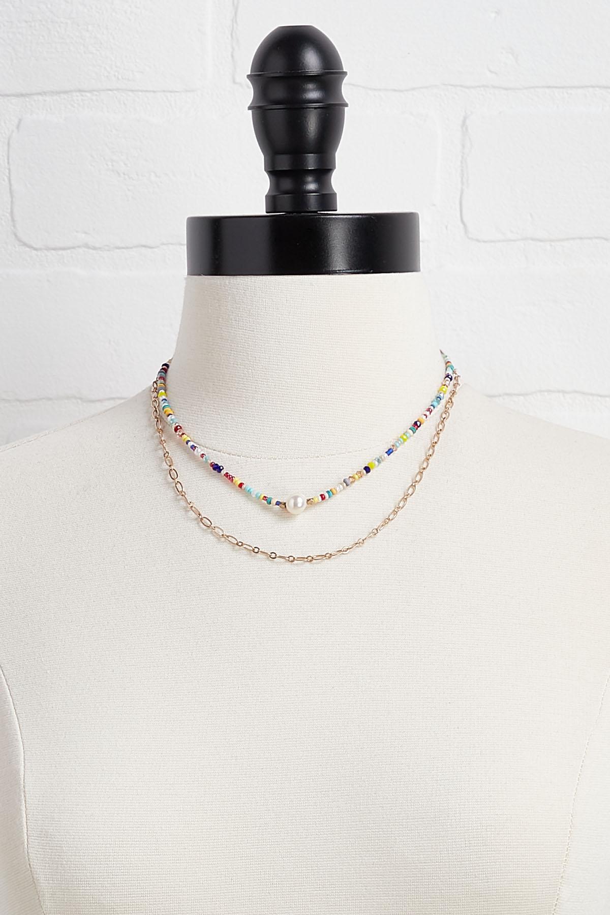 Versona colorful beaded necklace