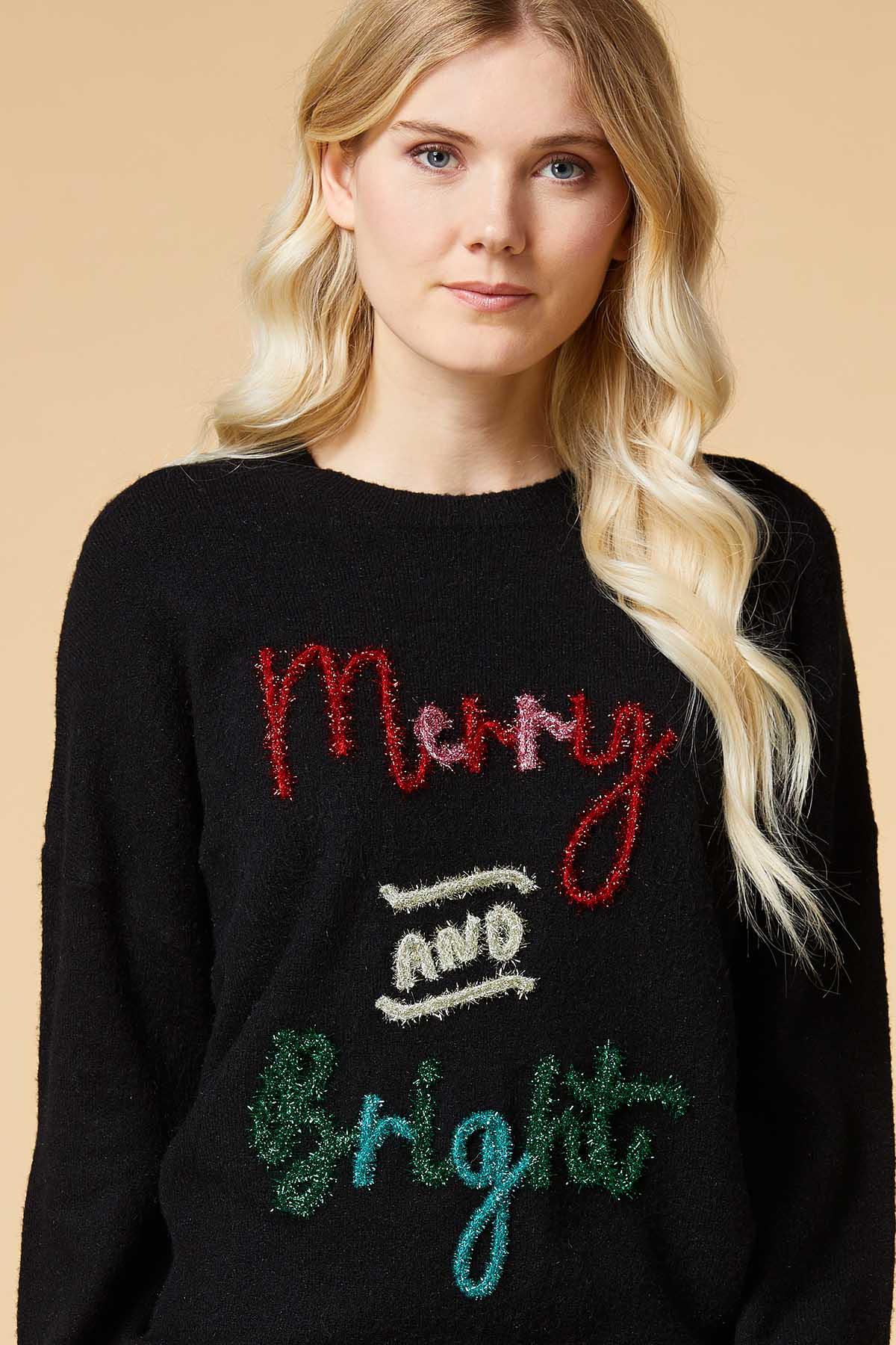 Versona | merry and bright sweater-black