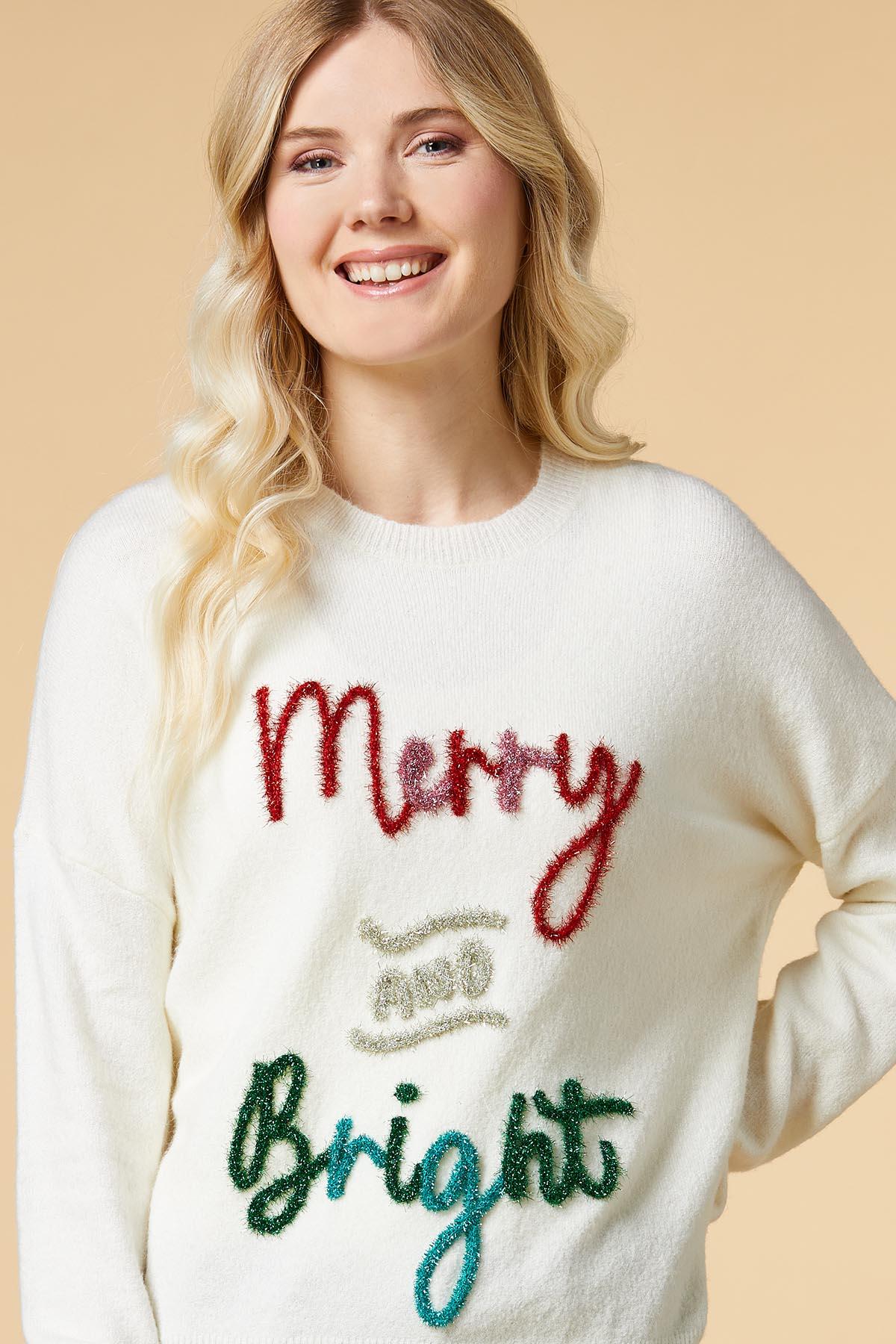 Versona | merry and bright sweater-white