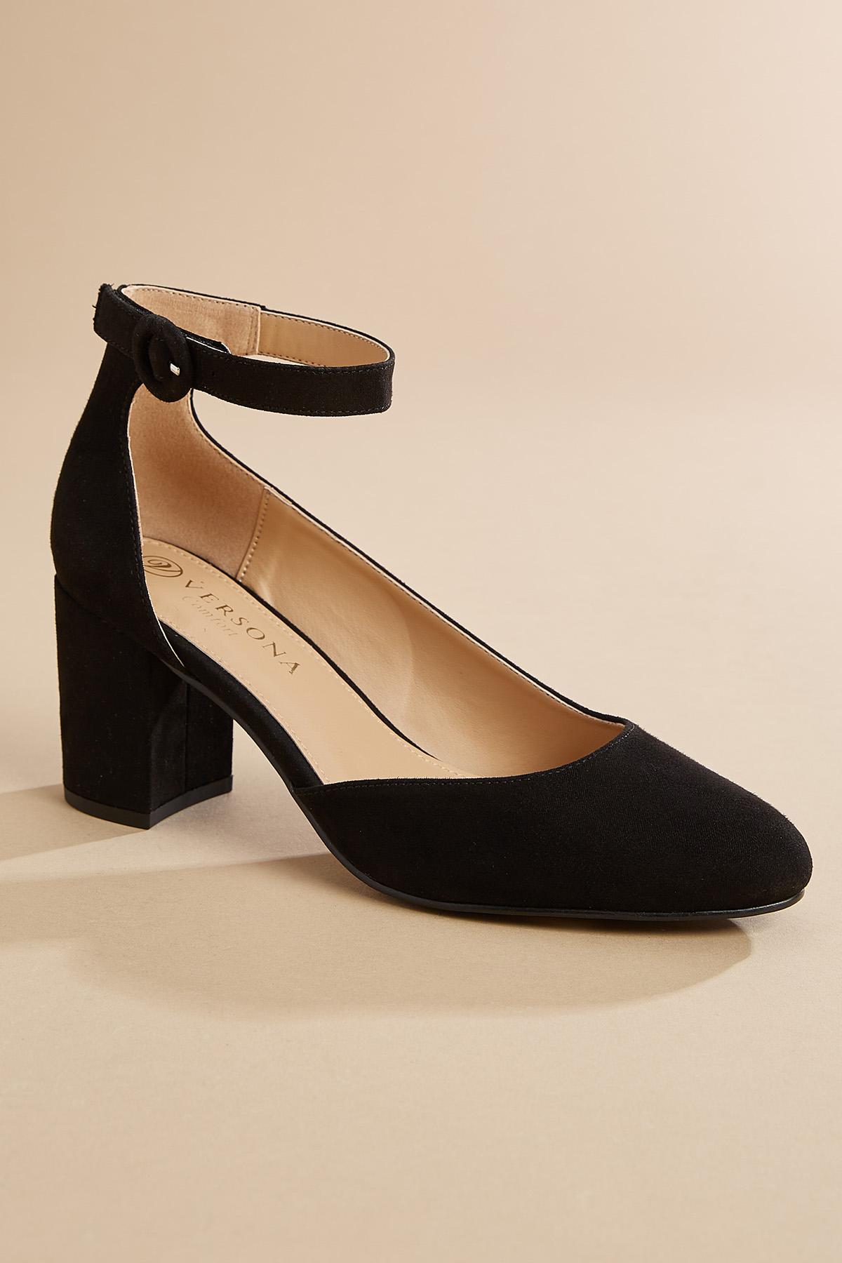 Versona d`orsay block heel pumps