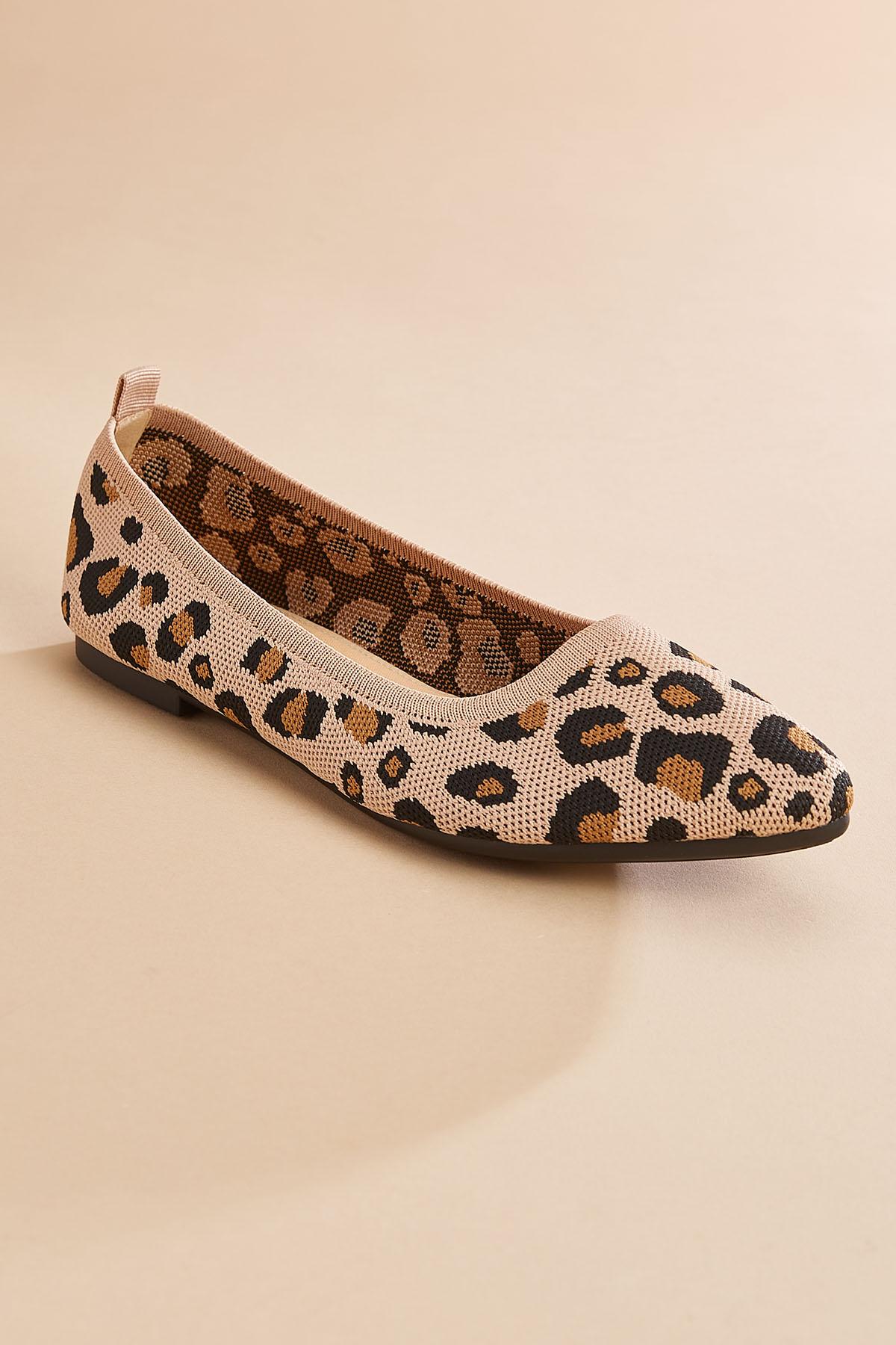 Versona | stretch knit leopard flats