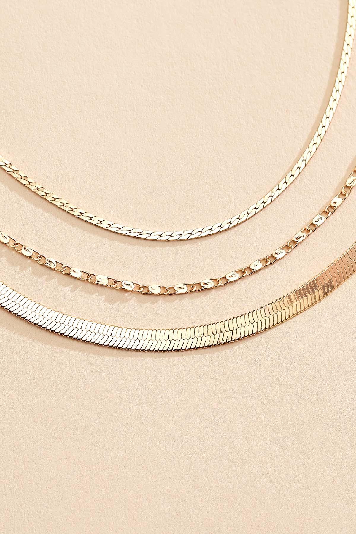 Versona herringbone layered necklace