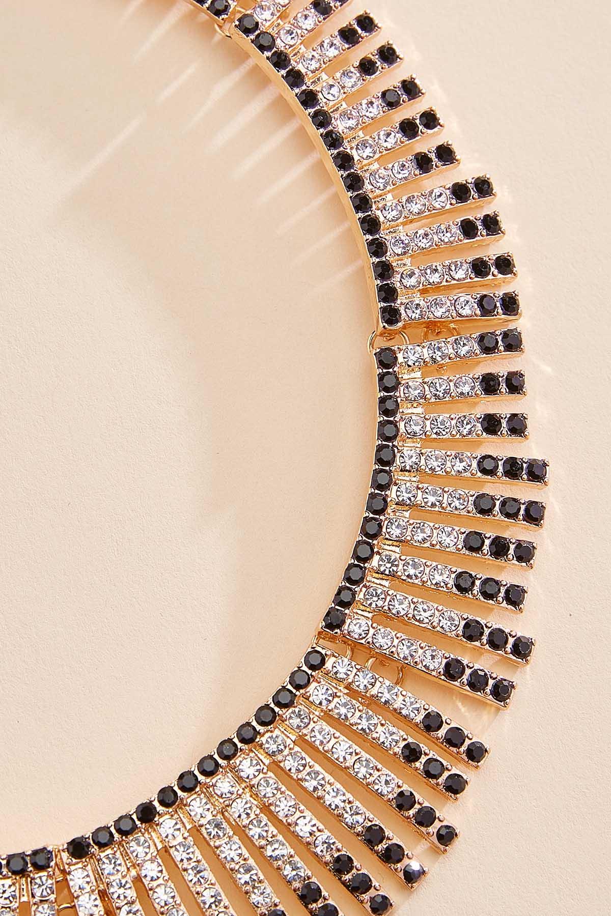 Rhinestone bib necklace discount