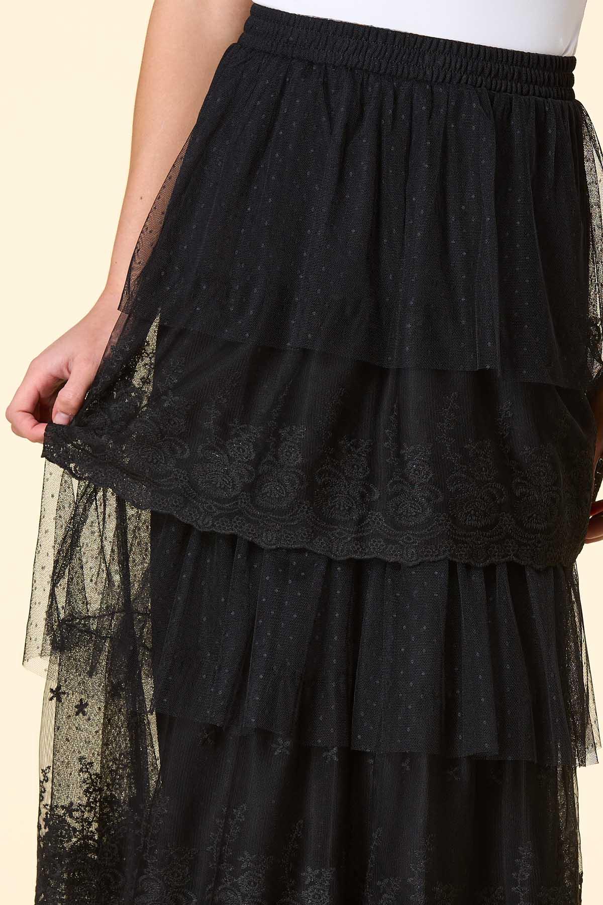 【I AM MARI】Bless Slit H-Line Mesh Banding Long Skirt Versona | bless this mesh midi skirt