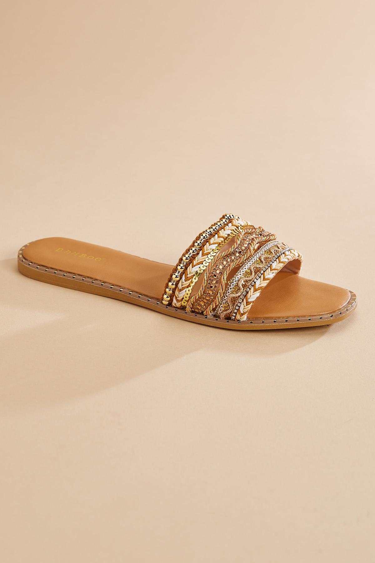Versona | metallic embellished band sandals