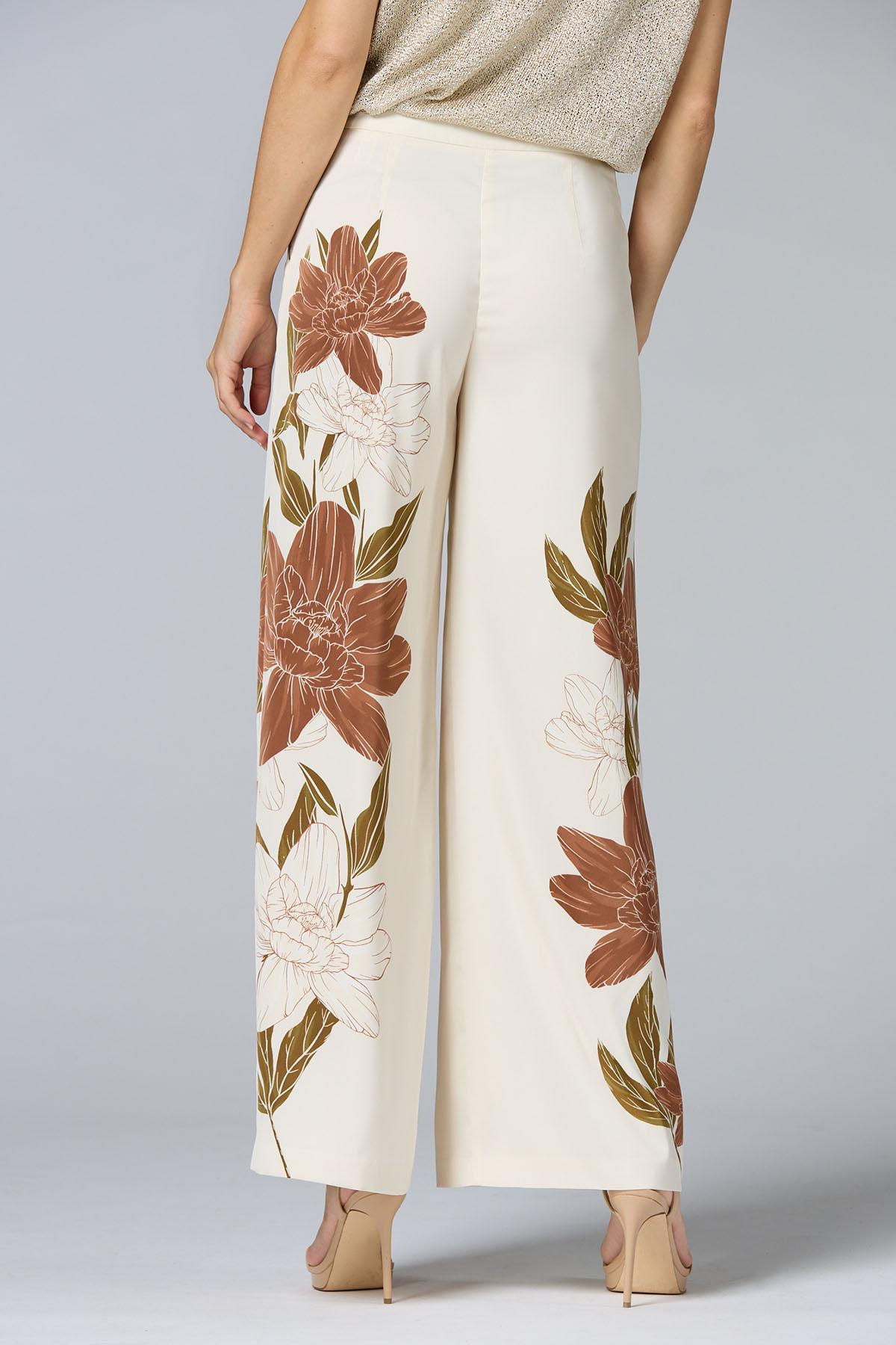 Versona | cache satin placement floral pants