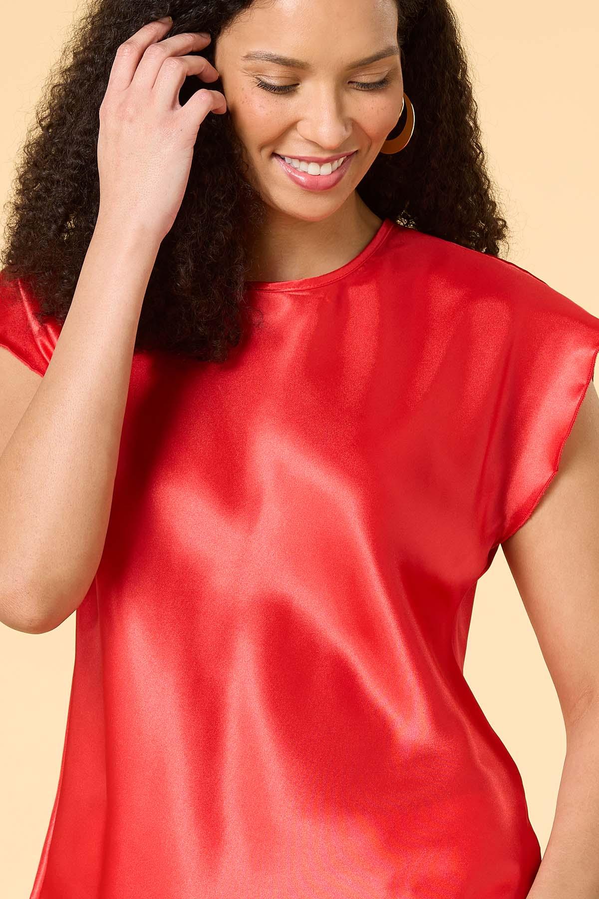 satin dress tops Cinderella Divine Long Sleeve Off or On the Shoulder Soft Satin Dress Style #7482