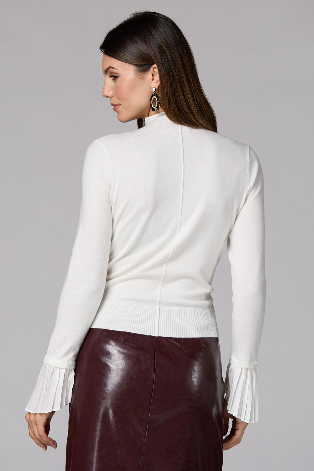 Versona | cache pleated chiffon cuff sleeve top