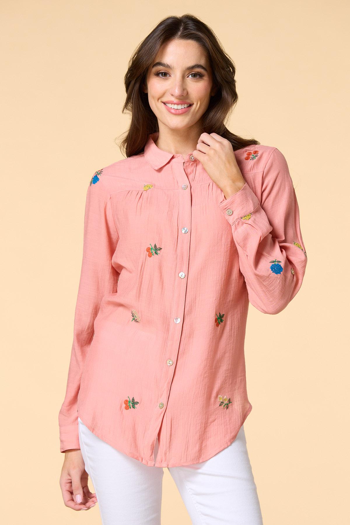 Coral Blossoms Shirt