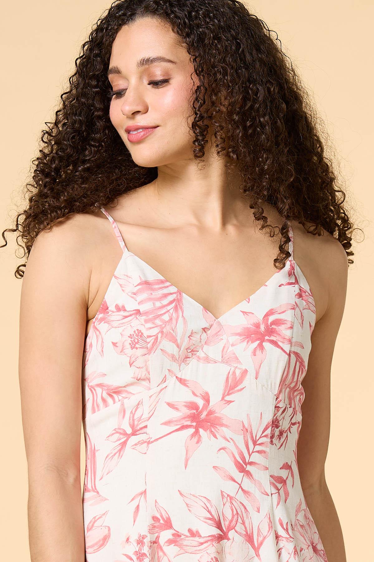 hibiscus dress Pink Small recreated in our new luxury weight rayon crepe Versona | hibiscus blooms maxi
