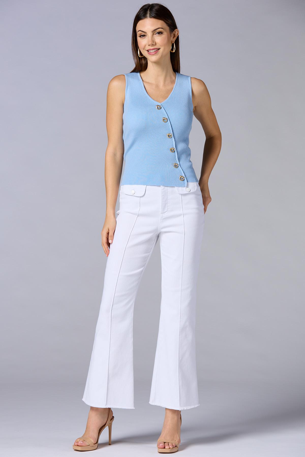 Versona | cache asymmetric button front vest