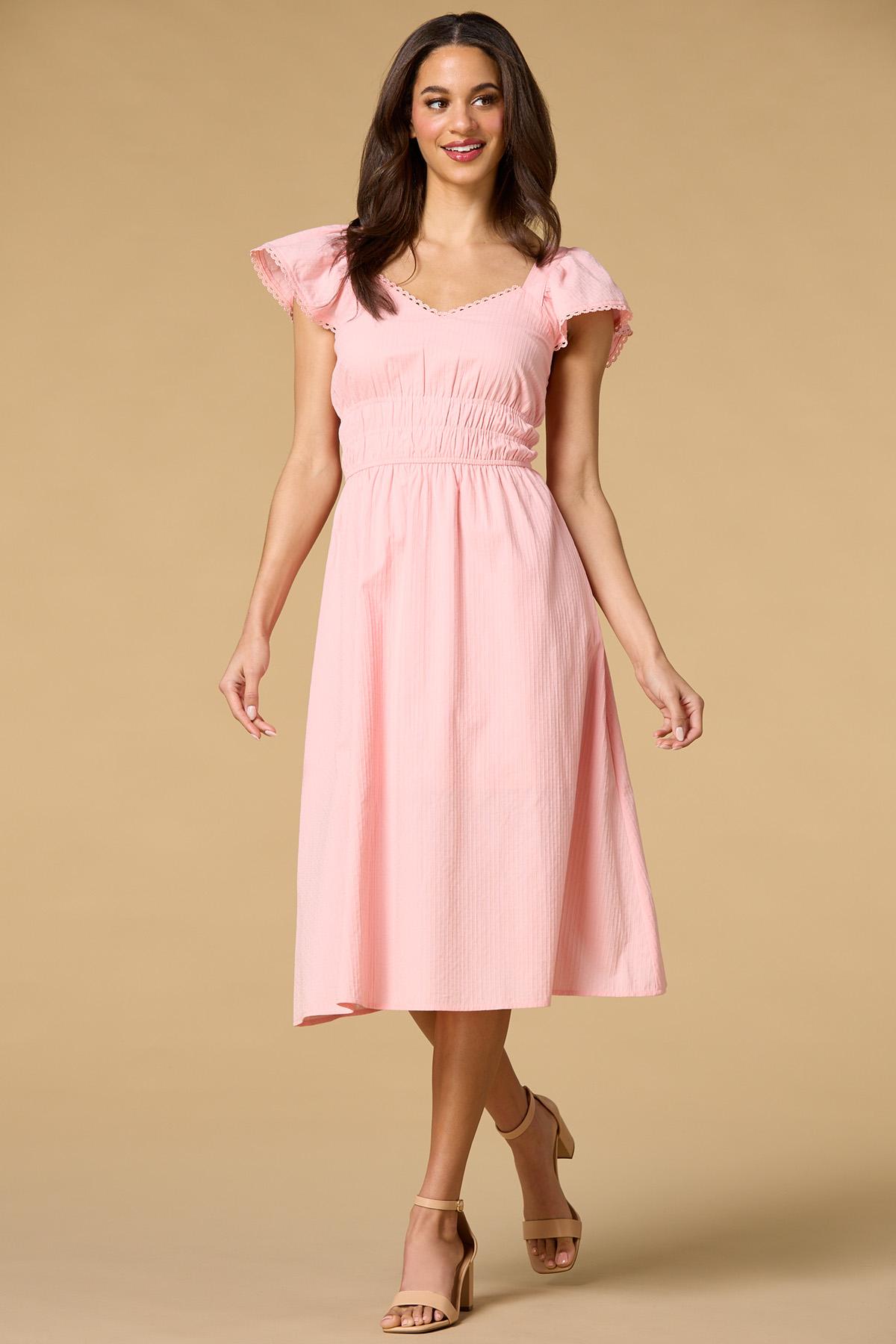 cotton lace midi dress Lilianna Cotton Lace Midi Dress