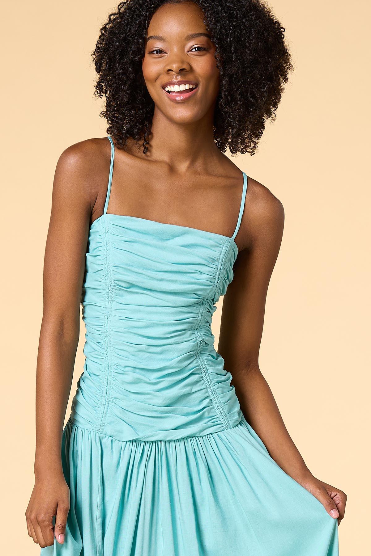 la ruche maxi dress - Green