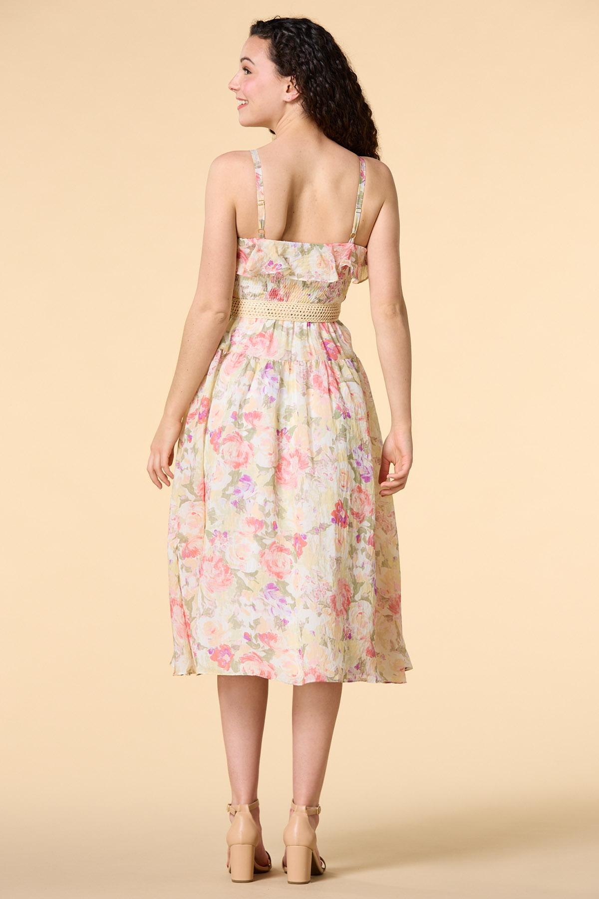 leona petal midi dress Petal and Pup - Leona Midi Dress - Apricot