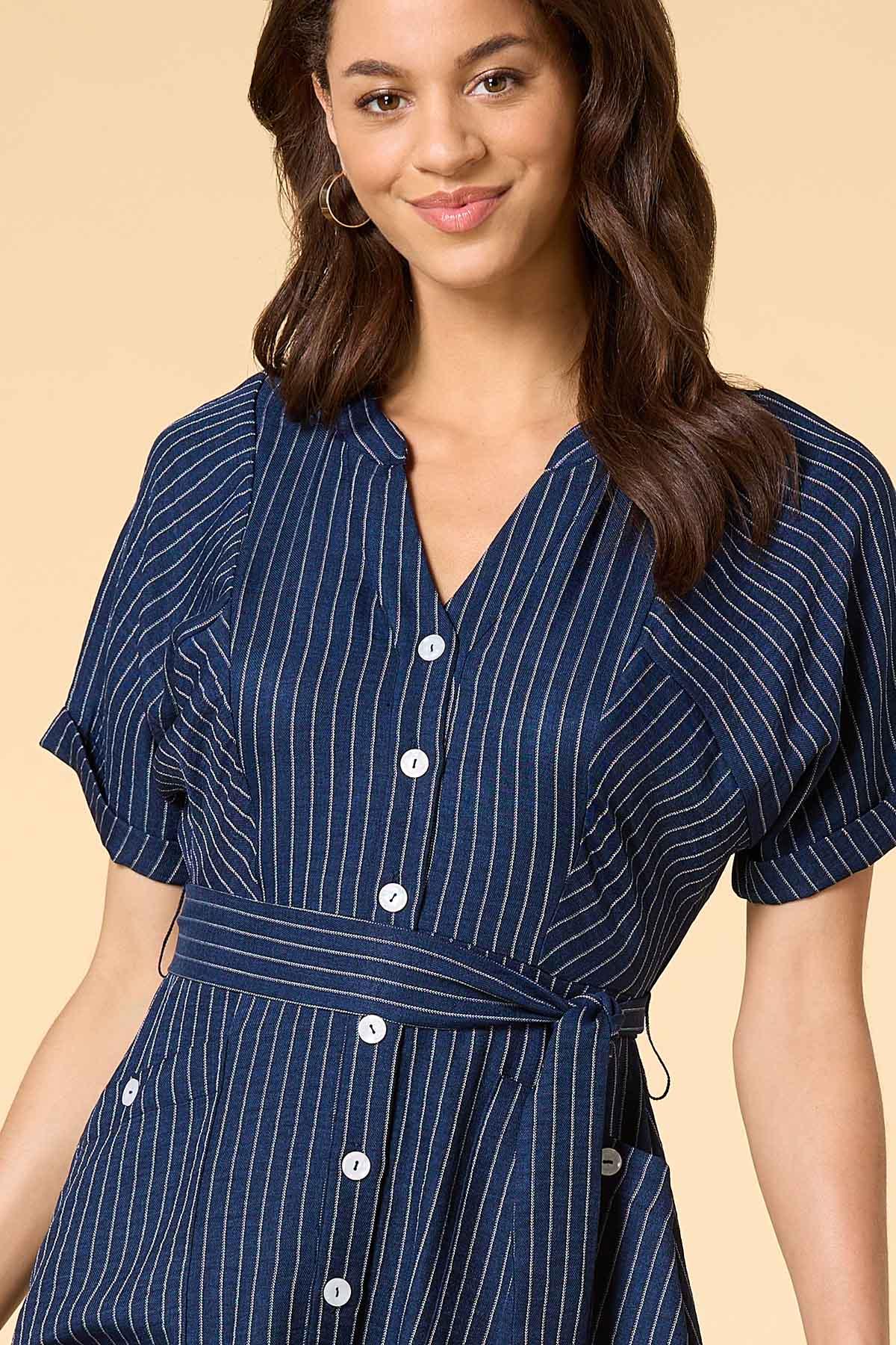 over the line shirt dress - Blue over the line shirt dress - Blue