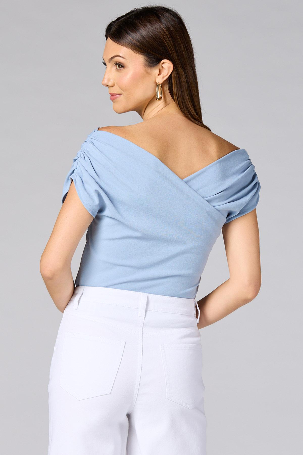 Versona | cache overlap off shoulder top