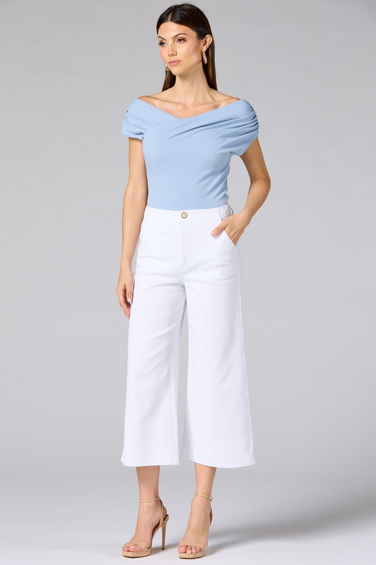 Versona | cache overlap off shoulder top