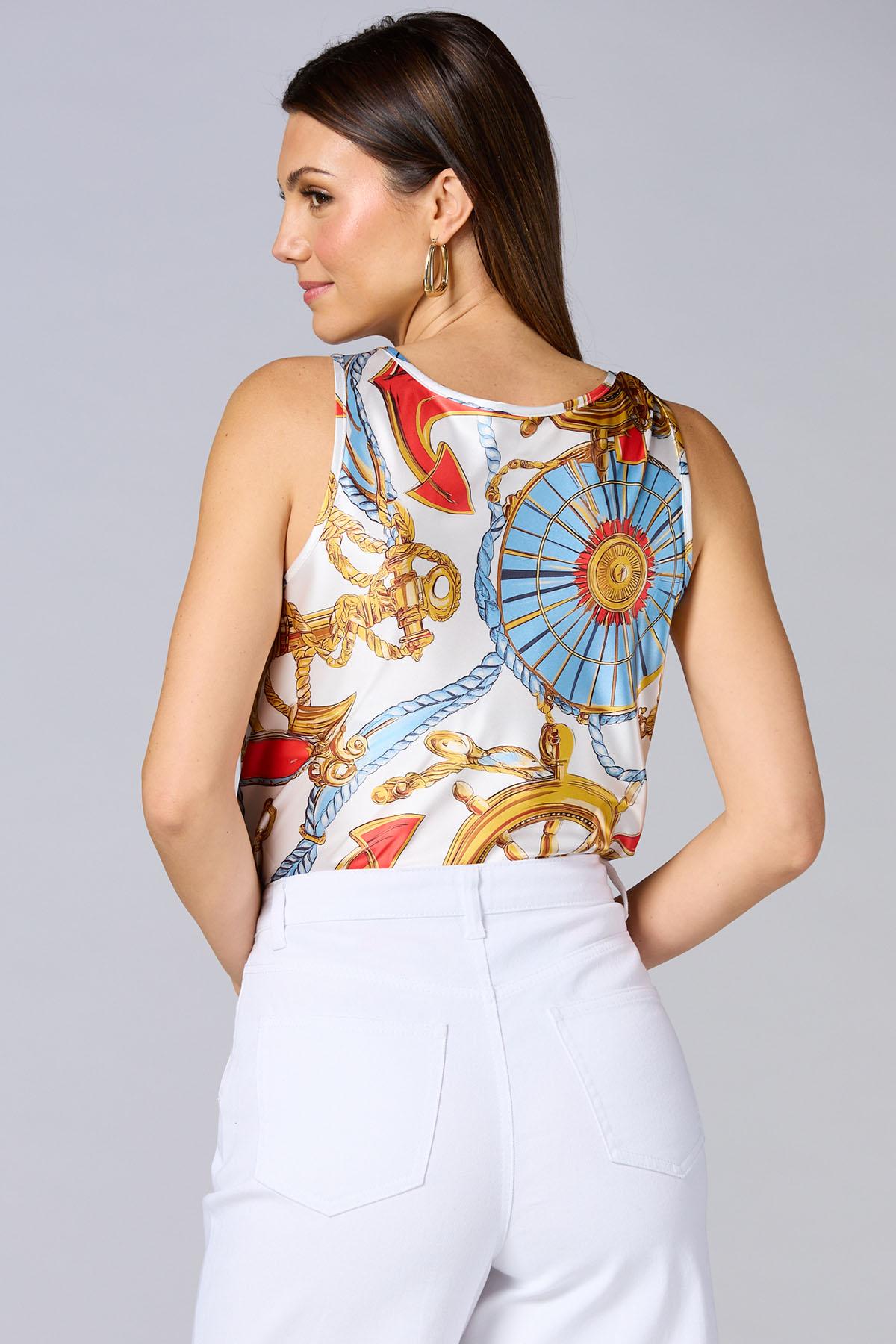 Versona | cache chain strap satin tank