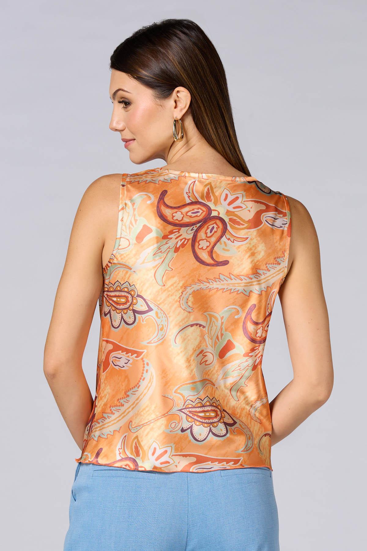 Versona | cache orange paisley tank